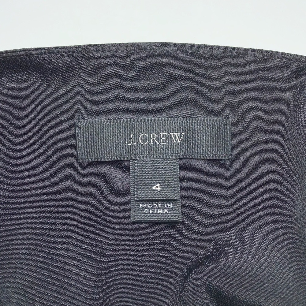 J Crew Sleeveless Chiffon Dress in Zigzag Black - Picture 4 of 9
